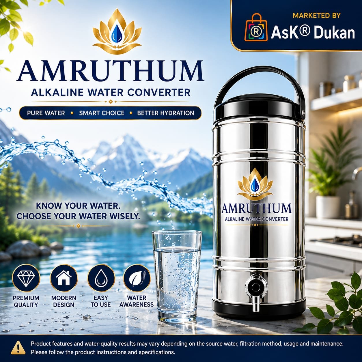 AMRUTHUM Alkaline Water Converter 2.5 Liter