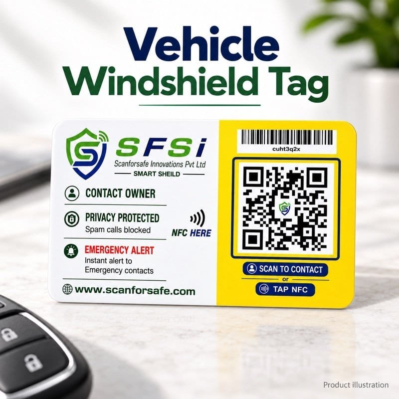ScanForSafe Vehicle Smart Windshield Tag